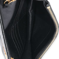 Saint Laurent Black Matelasse Cassandre Envelope Chain Wallet