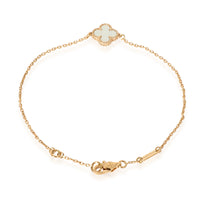 Van Cleef & Arpels Sweet Alhambra Mother Of Pearl Bracelet in 18k Yellow Gold