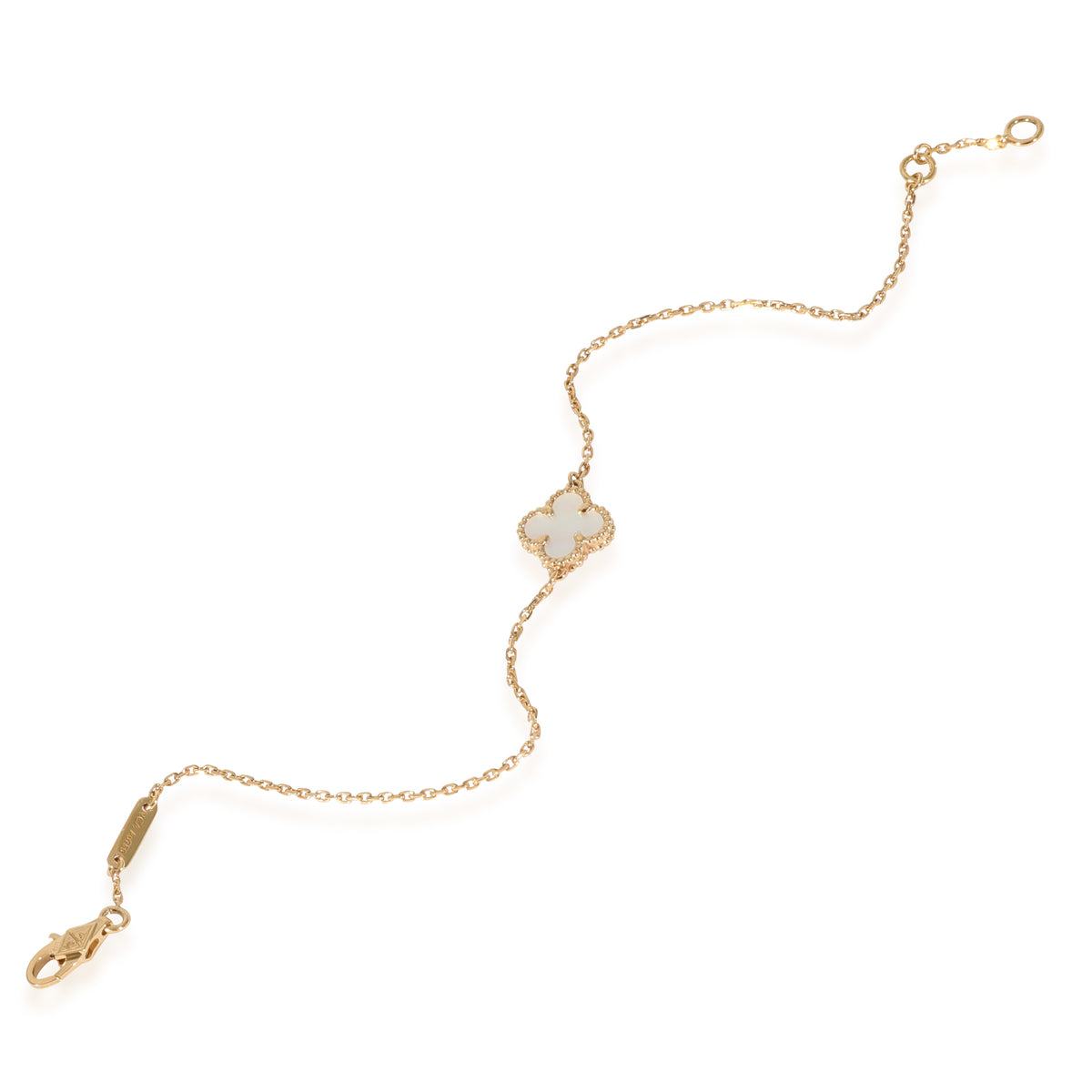 Van Cleef & Arpels Sweet Alhambra Mother Of Pearl Bracelet in 18k Yellow Gold