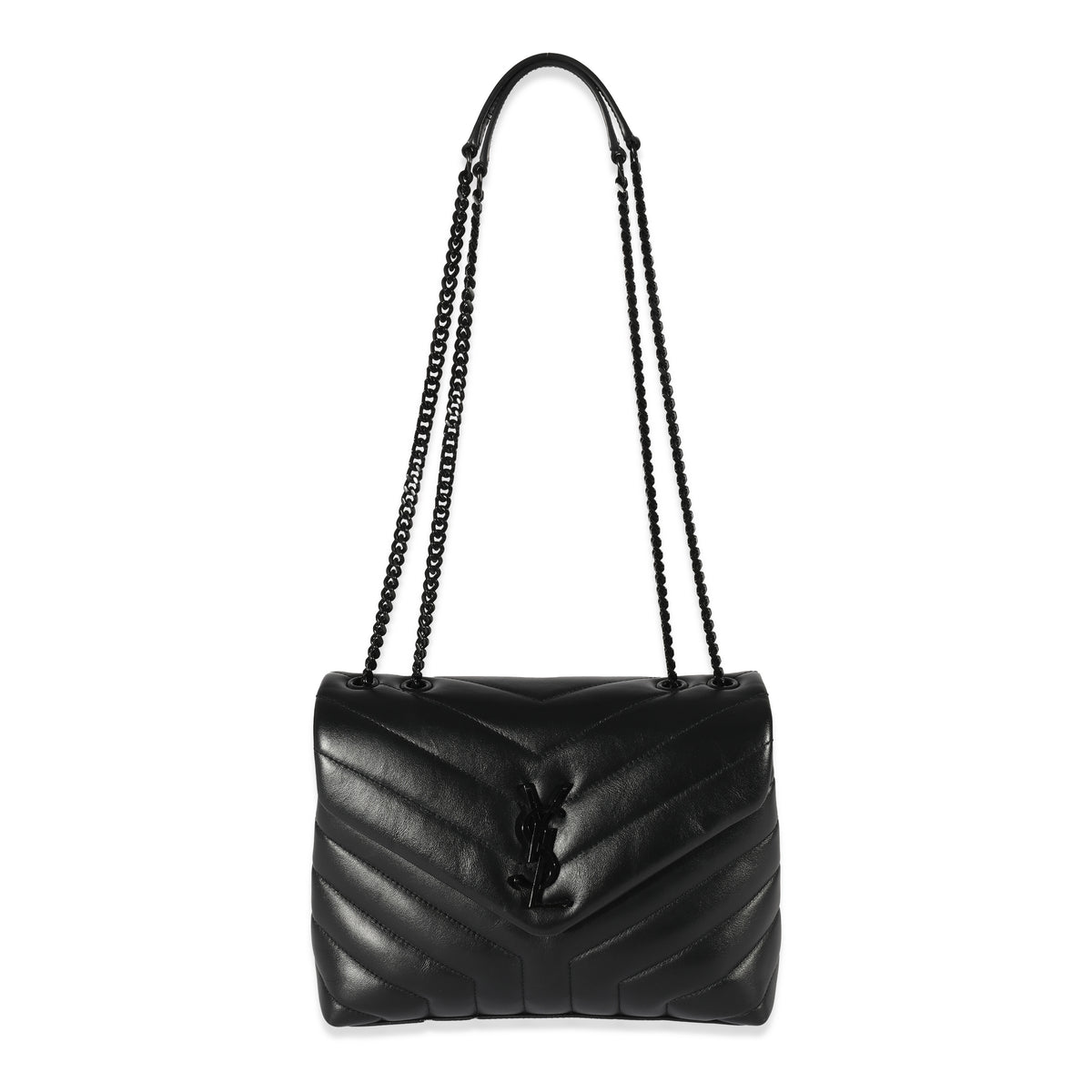 Saint Laurent Black Leather Small Loulou