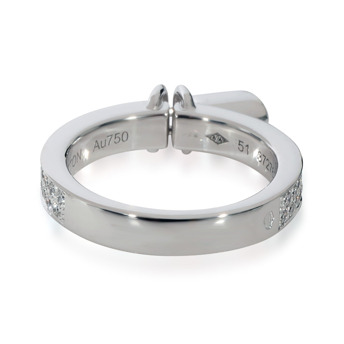 Louis Vuitton Lockit Ring in 18k White Gold 0.40 CTW