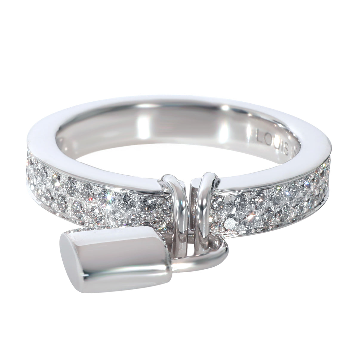 Louis Vuitton Lockit Ring in 18K White Gold 0.40 ctw - Fashion Ring / White Gold | Pre-owned & Certified | used Second Hand | Unisex