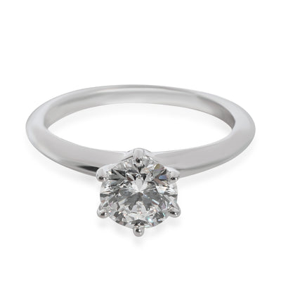 Tiffany & Co. Diamond Solitaire Engagement Ring in Platinum F VS1 0.8 CTW