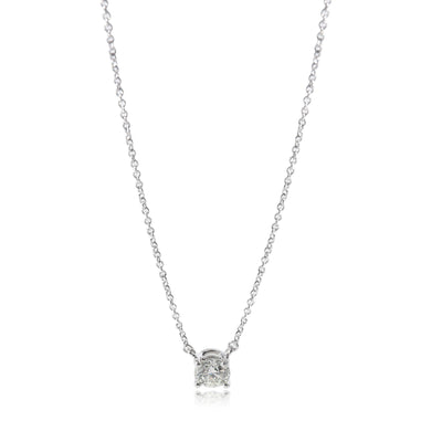 Tiffany & Co. Diamond Solitaire Necklace in  Platinum J VVS1 0.61 CTW