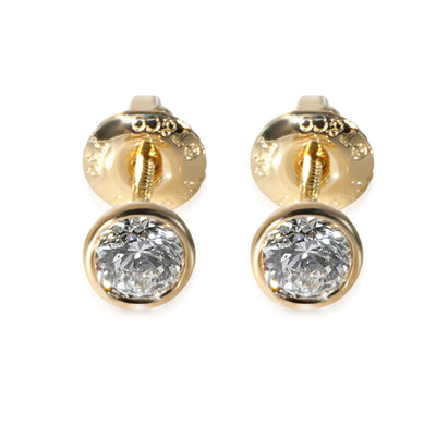 Tiffany & Co. Elsa Peretti Diamond Studs Earrings in 18k Yellow Gold 0.34 CTW