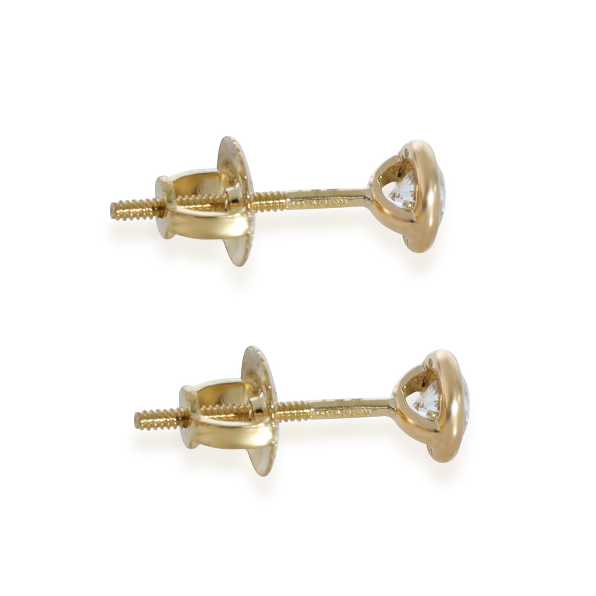 Tiffany & Co. Elsa Peretti Diamond Studs Earrings in 18k Yellow Gold 0.34 CTW