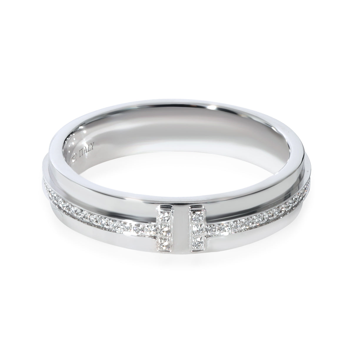 Tiffany & Co. T Diamond Ring in 18k White Gold 0.13 CTW