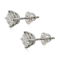 Tiffany & Co. Diamond Stud Earrings in  Platinum H VS1-VS2 1.42 CTW