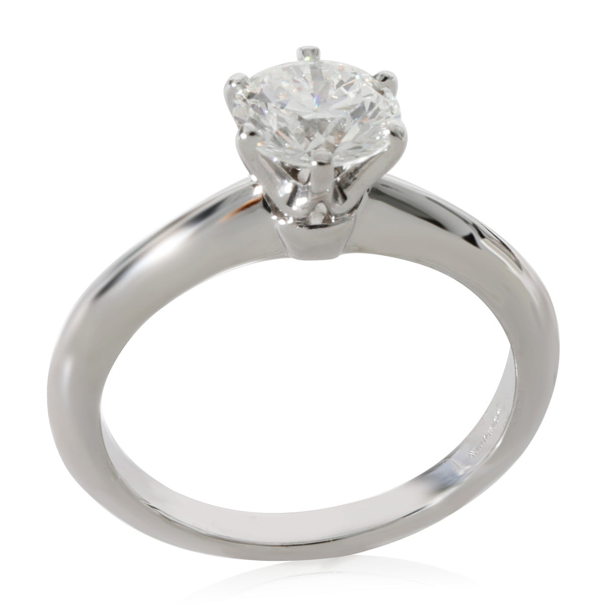Tiffany & Co. Diamond Solitaire Engagement Ring in Platinum G VS1 0.94 CTW