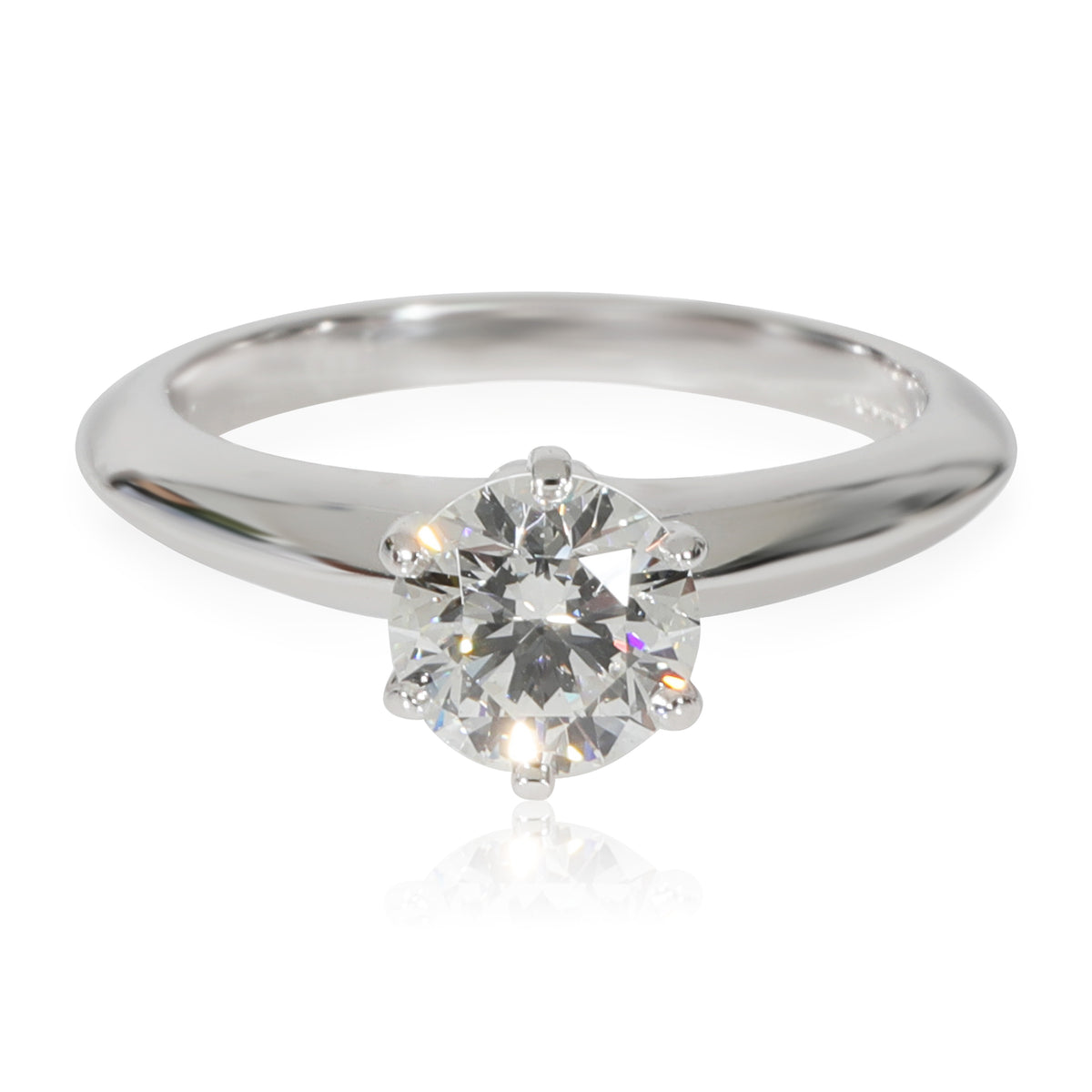 Tiffany & Co. Diamond Solitaire Engagement Ring in Platinum G VS1 0.94 CTW