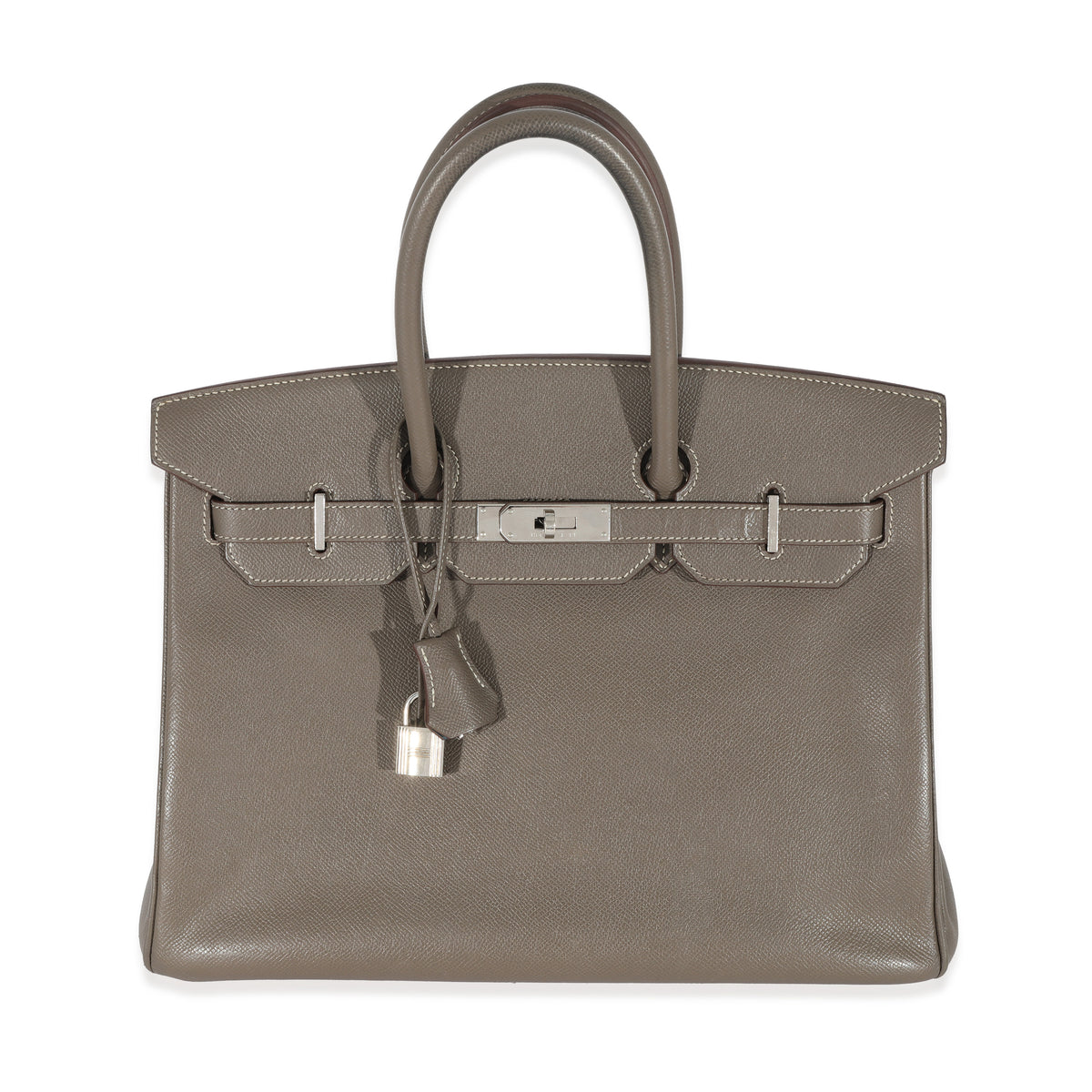 Hermès Epsom Bleu Thalassa Etain Candy Birkin 35 PHW