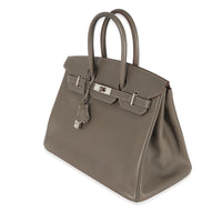 Hermès Epsom Bleu Thalassa Etain Candy Birkin 35 PHW