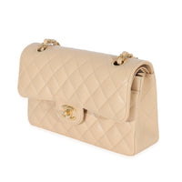 Chanel Beige Caviar Small Classic Double Flap