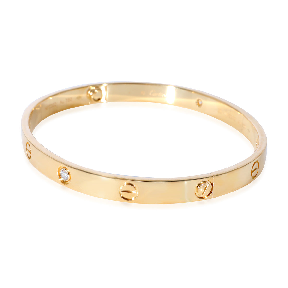 Cartier Love Diamond Bracelet in 18k Yellow Gold 0.42 CTW