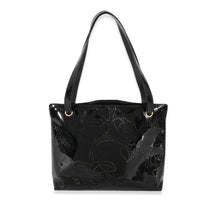 Chanel Black Patent Perforated Camellia Tote