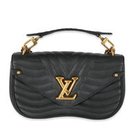 Louis Vuitton Black Leather New Wave Chain Bag MM