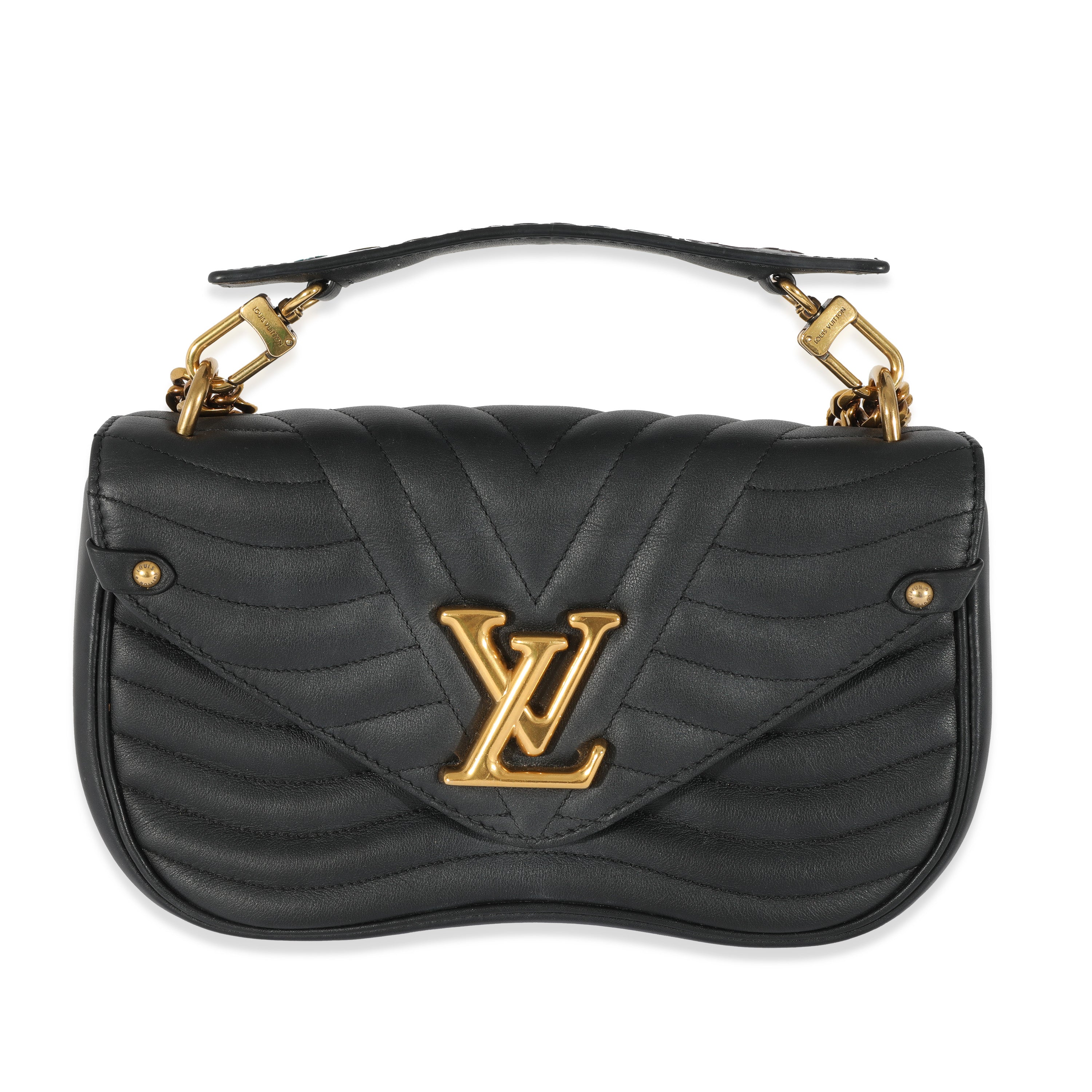 Louis Vuitton Black Calfskin Patches New Wave Chain MM, myGemma, CH