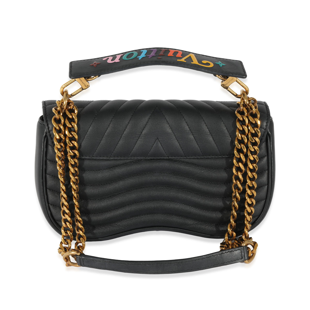 Louis Vuitton Black Leather New Wave MM Chain Shoulder/Crossbody Bag