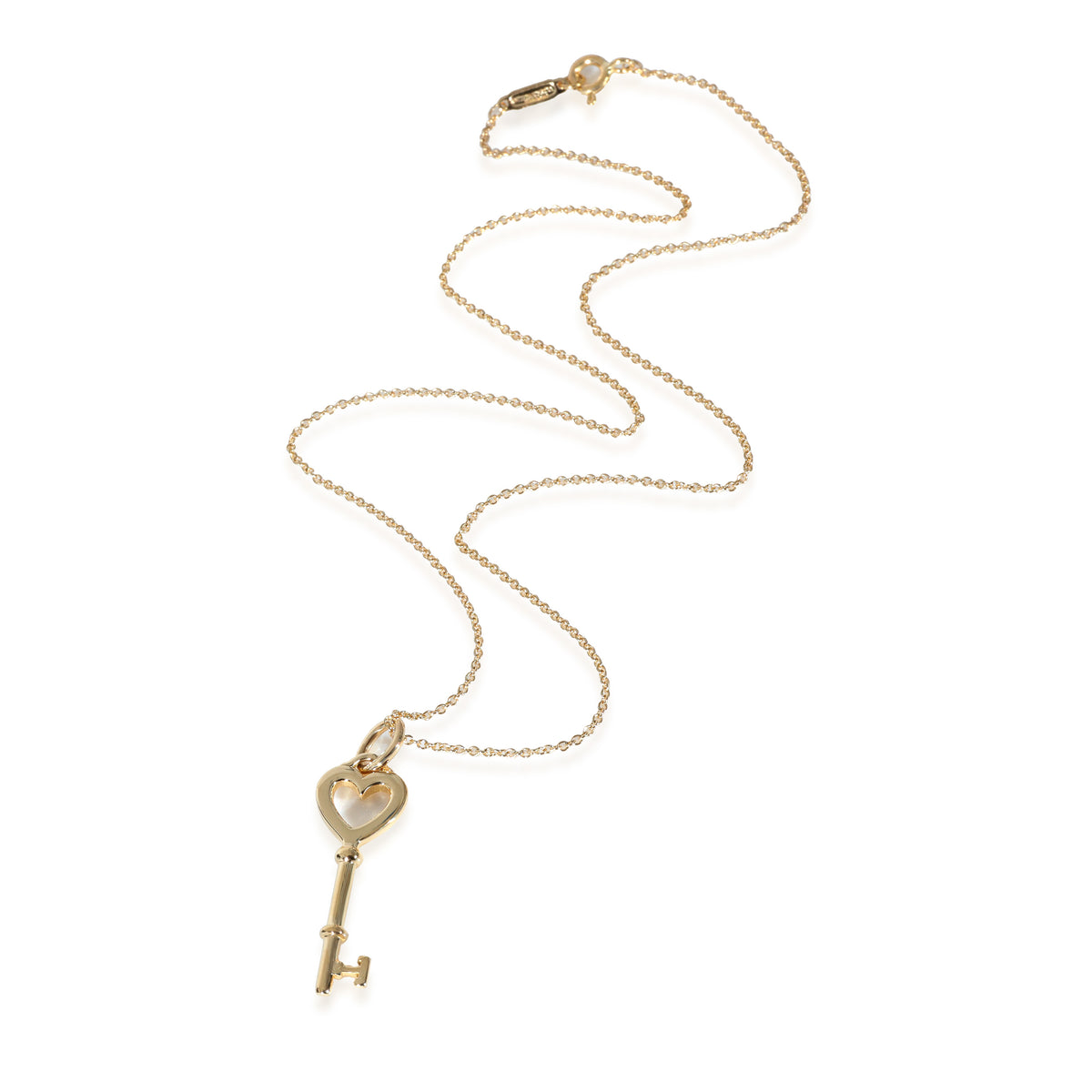 Tiffany & Co.Key Pendant on Chain in 18K Yellow Gold