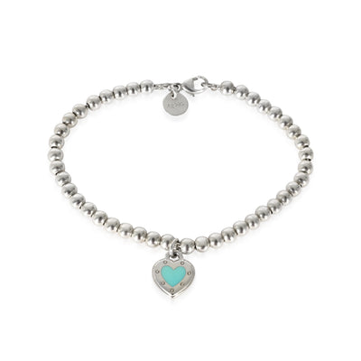 Tiffany Love Tiffany Blue Heart Tag Bead Bracelet in