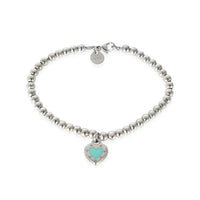 Tiffany & Co. Love Tiffany Blue Heart Tag Bead Bracelet in Sterling Silver