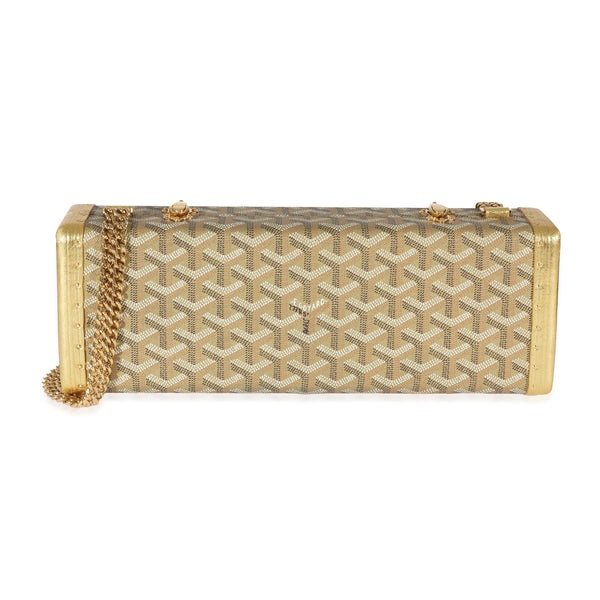 Goyard New Monogram 2 in 1 Evening Clutch Box Drop Chain Shoulder