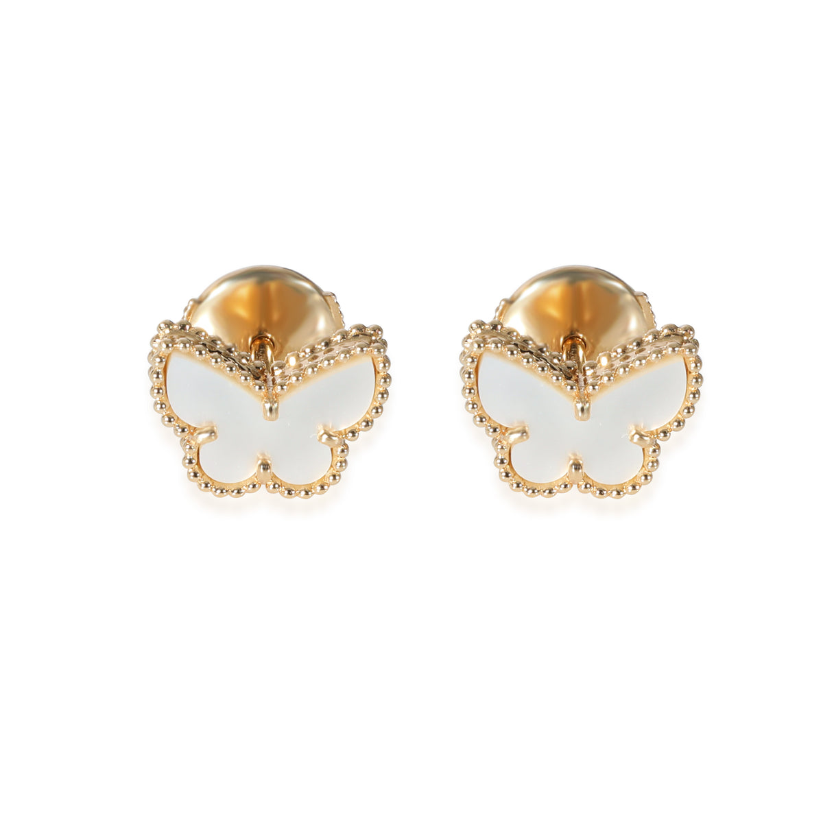 Van Cleef & Arpels Sweet Alhambra Butterfly Earrings in 18k Yellow Gold