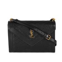 Saint Laurent Black Quilted Leather Medium Gaby