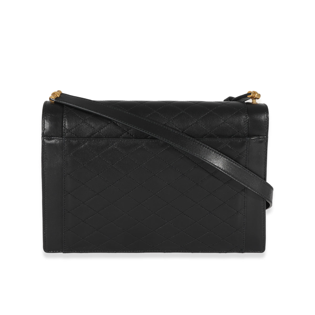 Saint Laurent Black Quilted Leather Medium Gaby