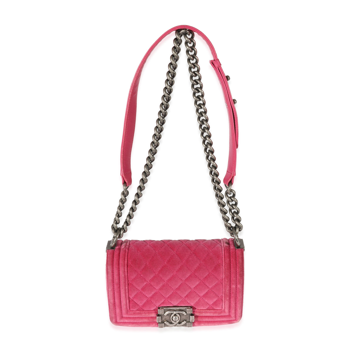Chanel Pink Velvet Small Boy Bag, myGemma, FR