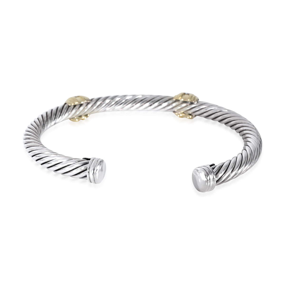 David Yurman Cable Classic Diamond Bracelet in 18k Yellow Gold/Sterling Silver