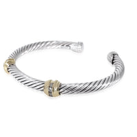 David Yurman Cable Classic Diamond Bracelet in 18k Yellow Gold/Sterling Silver