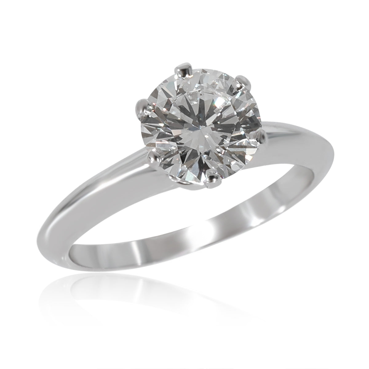 Tiffany & Co. Diamond Solitaire Engagement Ring in Platinum E VVS1 1.15 CT