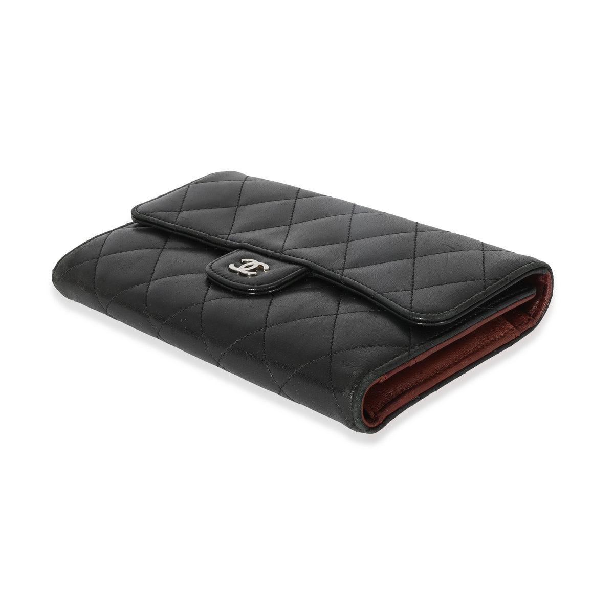 Chanel Black Lambskin Classic Long Wallet, myGemma, FR