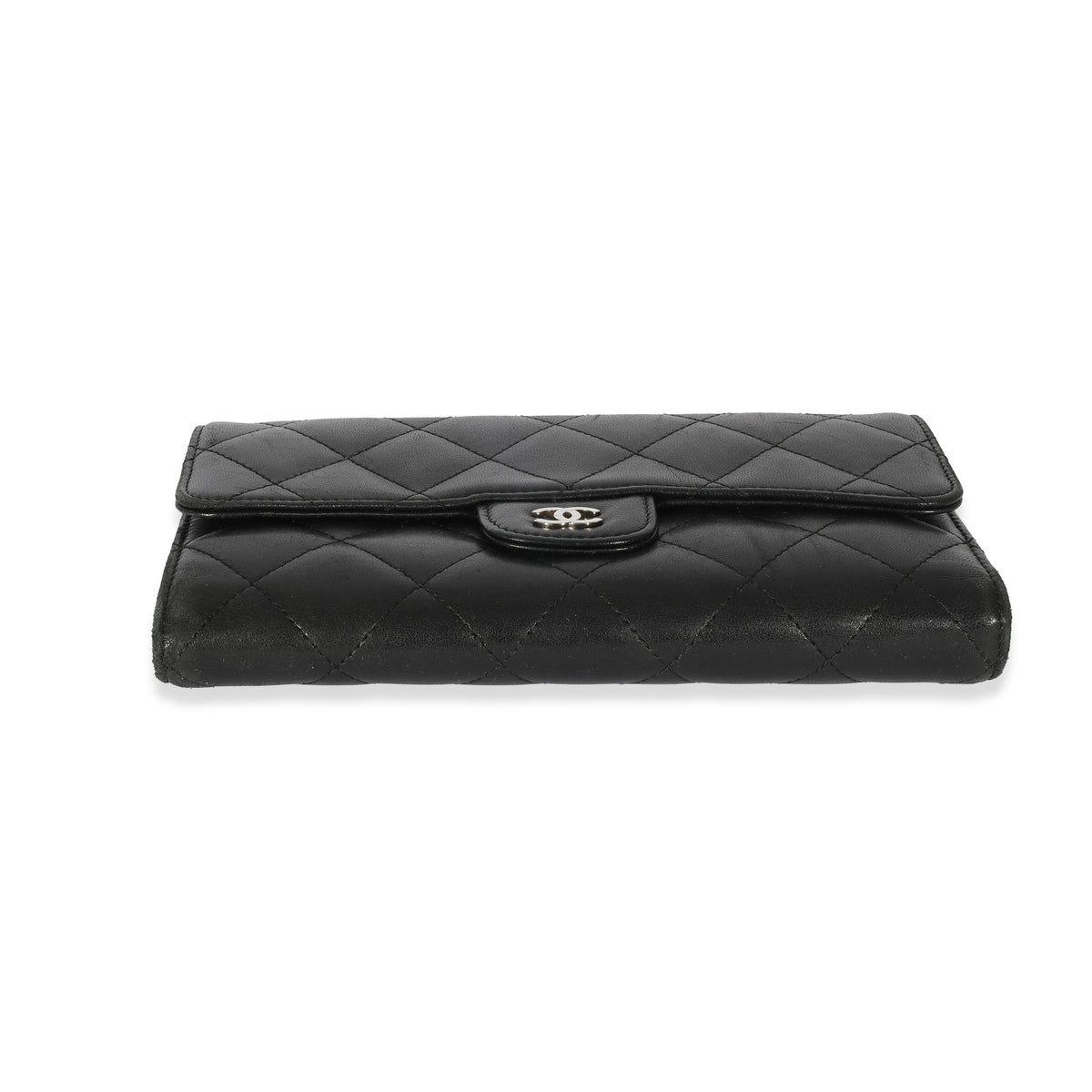 Chanel Black Quilted Caviar Flap Card Holder Wallet, myGemma, FR