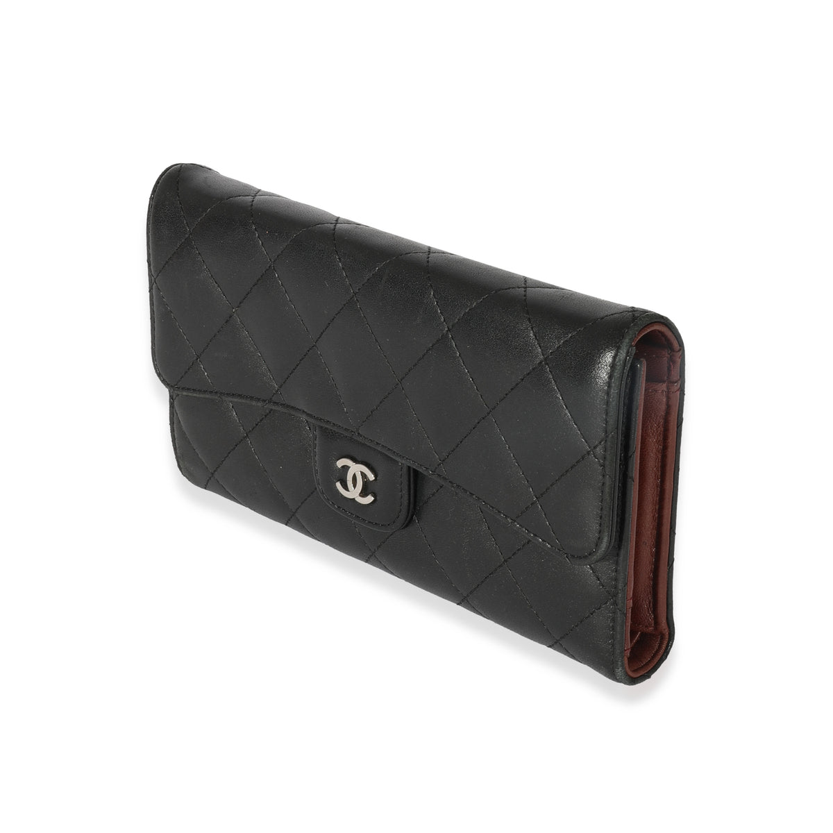 Chanel - Black Lambskin Long Wallet