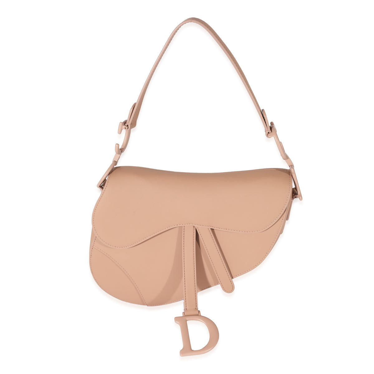 Christian Dior Beige Leather Ultramatte Saddle Bag