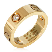 Cartier Love Diamond Ring in 18k Yellow Gold 0.22 CTW