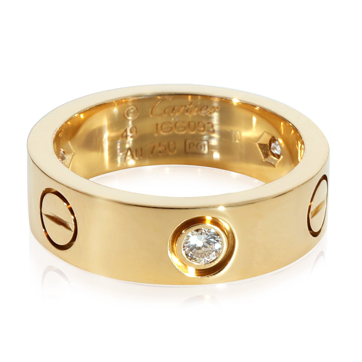 Cartier Love Diamond Ring in 18k Yellow Gold 0.22 CTW