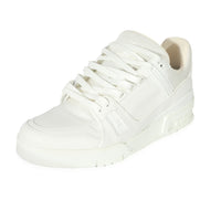 Louis Vuitton White Leather LV Trainer Sneaker