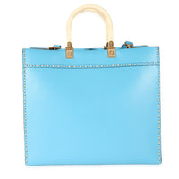 Fendi Blue Leather Medium Sunshine Tote