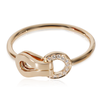 Cartier Agrafe Diamond Ring in 18k Rose Gold 0.03 CTW