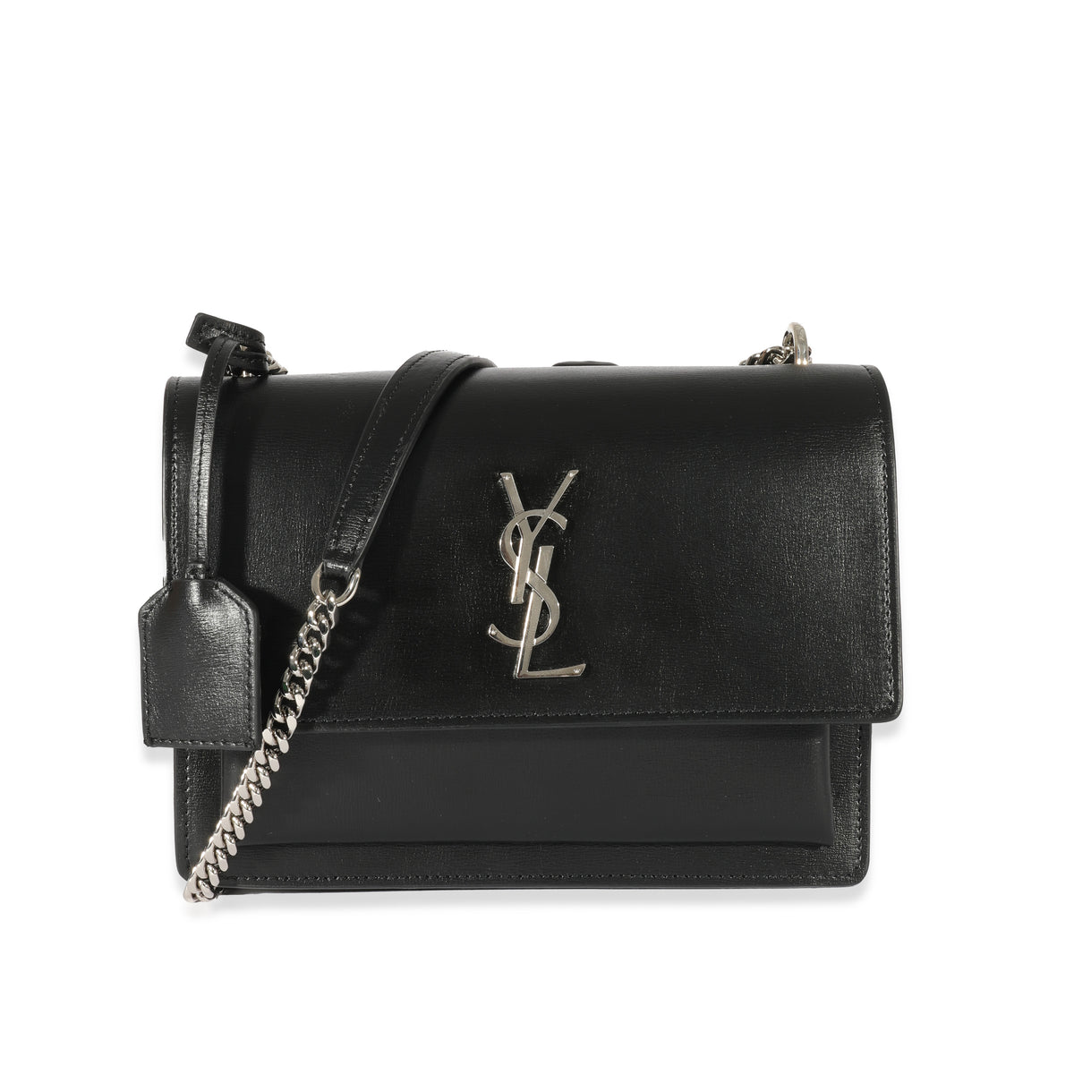 Saint Laurent Black Leather Medium Sunset Bag