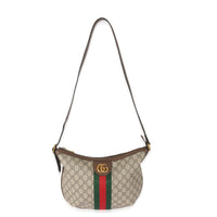 Gucci GG Supreme Web Small Ophidia Half Moon Hobo