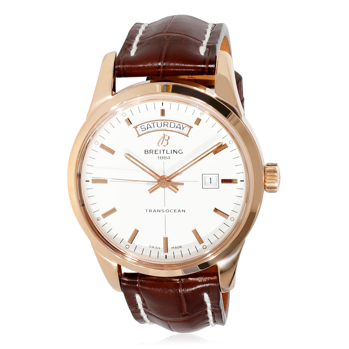 Breitling Transocean Day-Date R4531012/G752 Men's Watch in 18kt Rose Gold