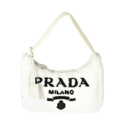 Prada White Terry Re-Edition 2000 Mini Bag