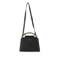 Louis Vuitton Black Taurillon Python Capucines PM