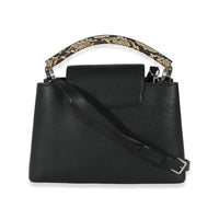 Louis Vuitton Black Taurillon Python Capucines PM