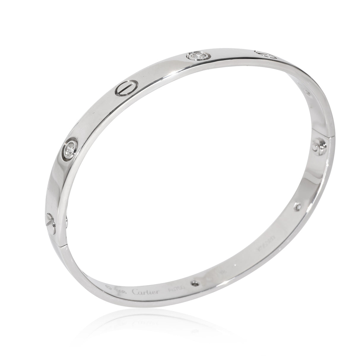 Cartier LOVE Bracelet - 18K White Gold Wrap, Bracelets - CRT100936