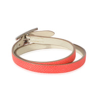 Hermes Behapi Double Tour Bracelet Orange Minium Nata Swift Leather